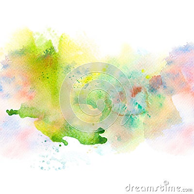 Abstract watercolor splash background. Cartoon Illustration