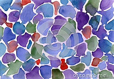 Abstract watercolor texture of multicolored bright fragments pattern Stock Photo