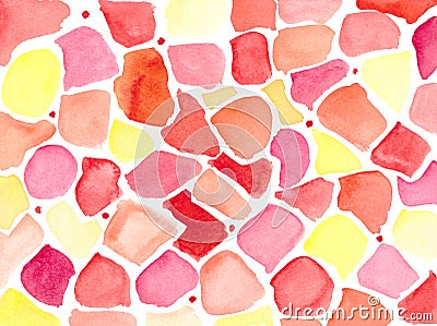 Abstract watercolor texture of multicolored bright fragments pattern Stock Photo