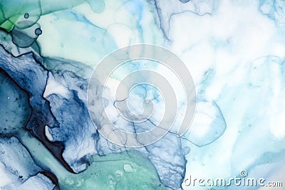 Abstract watercolor wavy painting background. Stock Photo