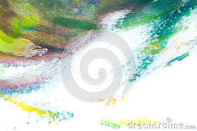 Abstract watercolor on white background, hand painted brush stroke Stock Photo