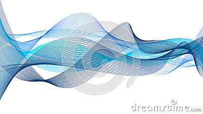 Abstract Wave background blue back white Vector Illustration