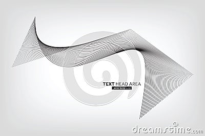 Abstract Wave Element For Design, Digital Frequency Track Equalizer Vector Illustration