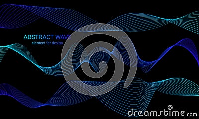 Abstract wave element for design. Digital frequency track equalizer. Stylized line art background. Colorful shiny wave with lines Stock Photo