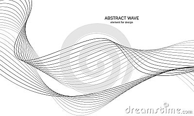 Abstract wave element for design. Digital frequency track equalizer. Stylized line art background. Vector illustration Vector Illustration