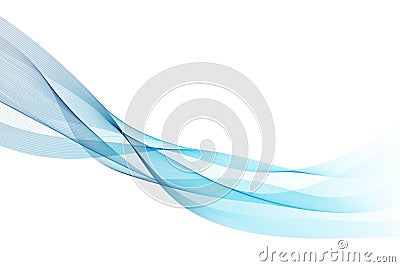 Abstract wave flow line isolated on white background. Wavy fluid pattern design. Modern concept for presentation, banner Vector Illustration