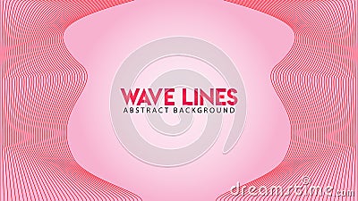 Abstract Wave Line Background Design Vector, Spectrum Frame Concept, Romantic Color, Beautiful Background Template Vector Illustration