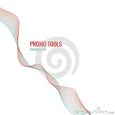 Abstract wave line color background. Gradient line motion Vector Illustration