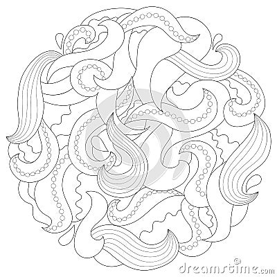 Abstract Wave Mandala Vector Illustration