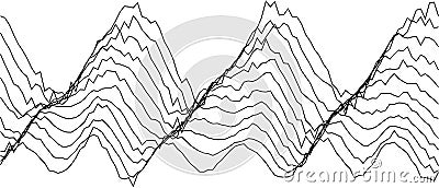 Abstract wave pattern art with intricate line design for decorative background use Vector Illustration