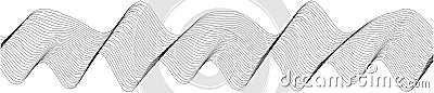 Abstract wave pattern design with dynamic curved lines for artistic and technological backgrounds Vector Illustration