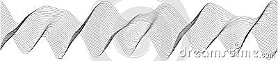 Abstract wave pattern design featuring repetitive line waves for modern decorative and artistic use Vector Illustration