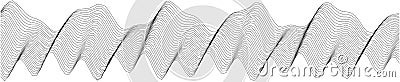 Abstract wave pattern with undulating lines for modern design or background Vector Illustration