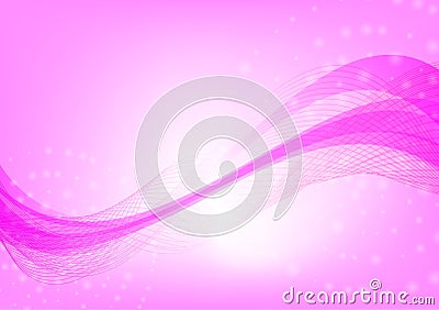 Abstract wave pink color background with copy space Vector illustration Vector Illustration