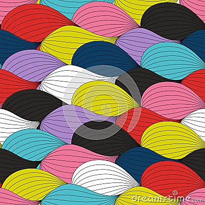 Abstract Wave Seamless Pattern Background. Vector Illustration Vector Illustration