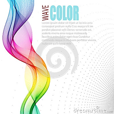 Abstract wave vector background, rainbow waved lines for brochure, website, flyer design. Spectrum wave. Rainbow color. Vector Illustration