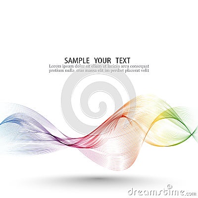 Abstract wave vector background, rainbow waved lines for brochure, website, flyer design. Spectrum wave color. Smoky Vector Illustration