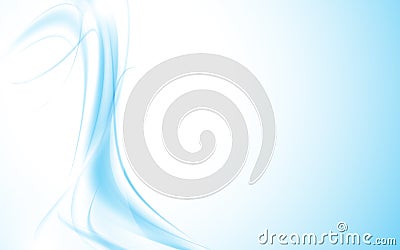 Abstract wave wavy pattern smooth blue fluid design clean background Vector Illustration