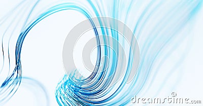 Abstract waved lines background. Modern technology concept Cartoon Illustration