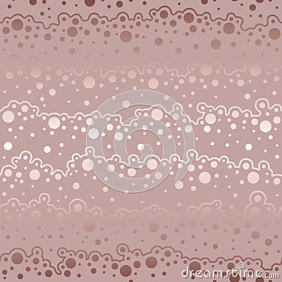 Abstract waves seamless pattern. Gradient soap bubbles. Repeating waves. Pastel color. Wavy line with bubble. Repeated background. Vector Illustration