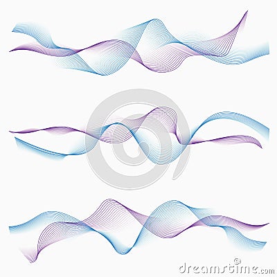 Abstract waves. Vector Illustration