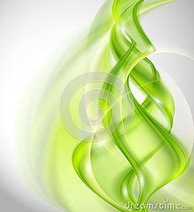 Abstract waving green background Vector Illustration