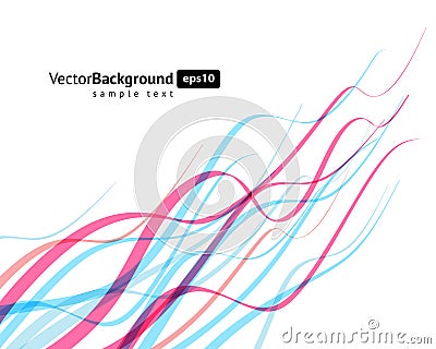 Abstract waving multicolored curved stripes dynamic flow business poster background template vector Vector Illustration