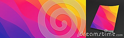 Abstract wavy background with color gradient. Trendy modern design. Applicable for placards, flyers, banners, book covers, Vector Illustration