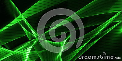 Abstract wavy background in green Cartoon Illustration