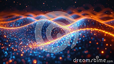 Abstract wavy background, multicolored waves patterns wallpaper Cartoon Illustration