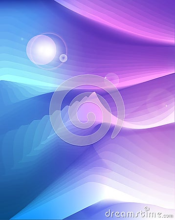 Abstract wavy background of science fiction planet Stock Photo