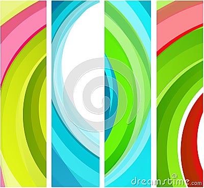 Abstract wavy banners Vector Illustration