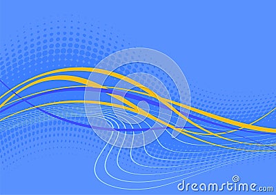 Abstract wavy blue background Vector Illustration