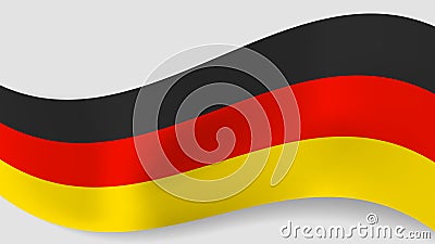 Abstract wavy German flag background Stock Photo