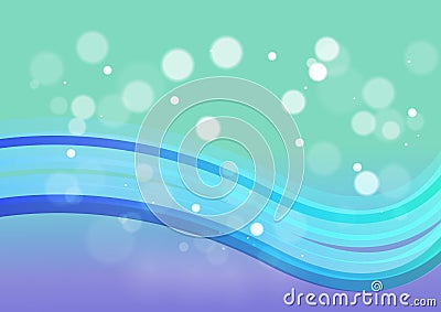 Abstract Wavy Purple Blue and Green Gradient Background Stock Photo