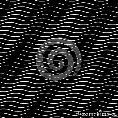 Abstract wavy seamless pattern. Vector illustration. Fashion wave texture. Geometric template. Graphic style for wallpaper, wrappi Vector Illustration