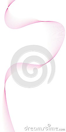 Abstract wavy technology curve lines on transparent background isolated. Grey wave swirl, frequency sound wave, twisted curve Vector Illustration