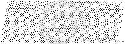 Abstract wavy, waving zigzag lines element.Vertical lines, stripes with billowy, undulate distortion effect.Curvy, squiggle Vector Illustration