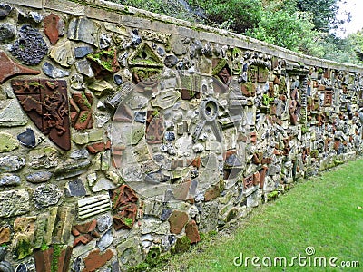 Abstract detailed weathered old historic wall Stock Photo