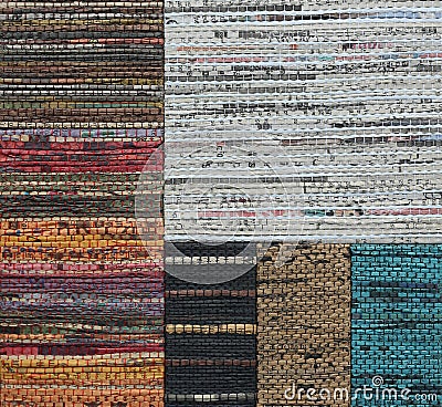 Abstract weave texture made from recycled newspaper texture Stock Photo