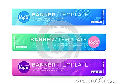 Abstract Web banner design background or header Templates. Fluid gradient shapes composition with colorful bright colors Vector Illustration