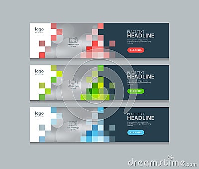 Abstract web banner design template backgrounds Vector Illustration