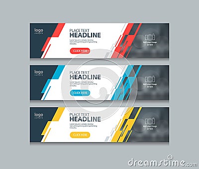 Abstract web banner design template backgrounds Vector Illustration