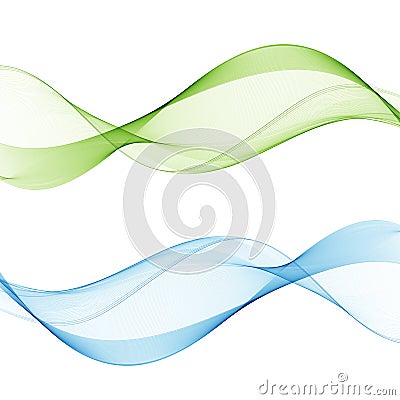 Abstract web smooth spring fresh dividers lines collection of bright Vector Illustration