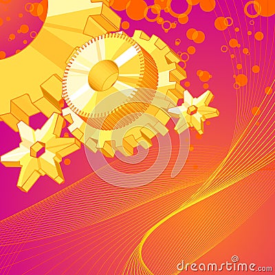 Abstract wheel background Vector Illustration