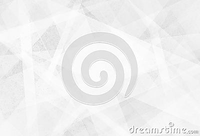 Abstract white background with faint triangles and angles and shapes in random pattern with texture Stock Photo