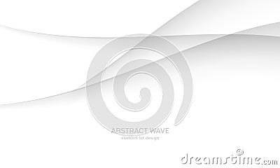 Abstract white background with smooth gray lines, waves. Modern, luxury and fashion. Gradient geometric. Vector illustration Vector Illustration