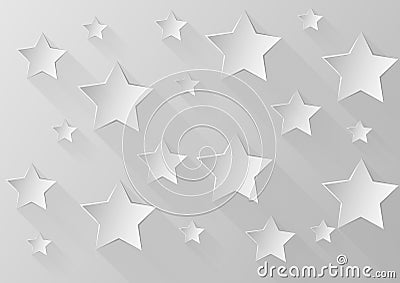 Abstract white background with stars Vector Illustration