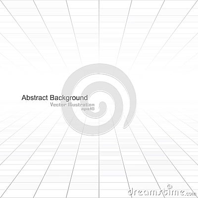 Abstract white background of vision perspective. Vector Illustration