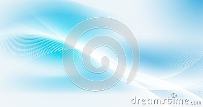 Abstract white and blue dynamic wavy background. Futuristic hi-technology and healthcare concept. Vector illustration Vector Illustration